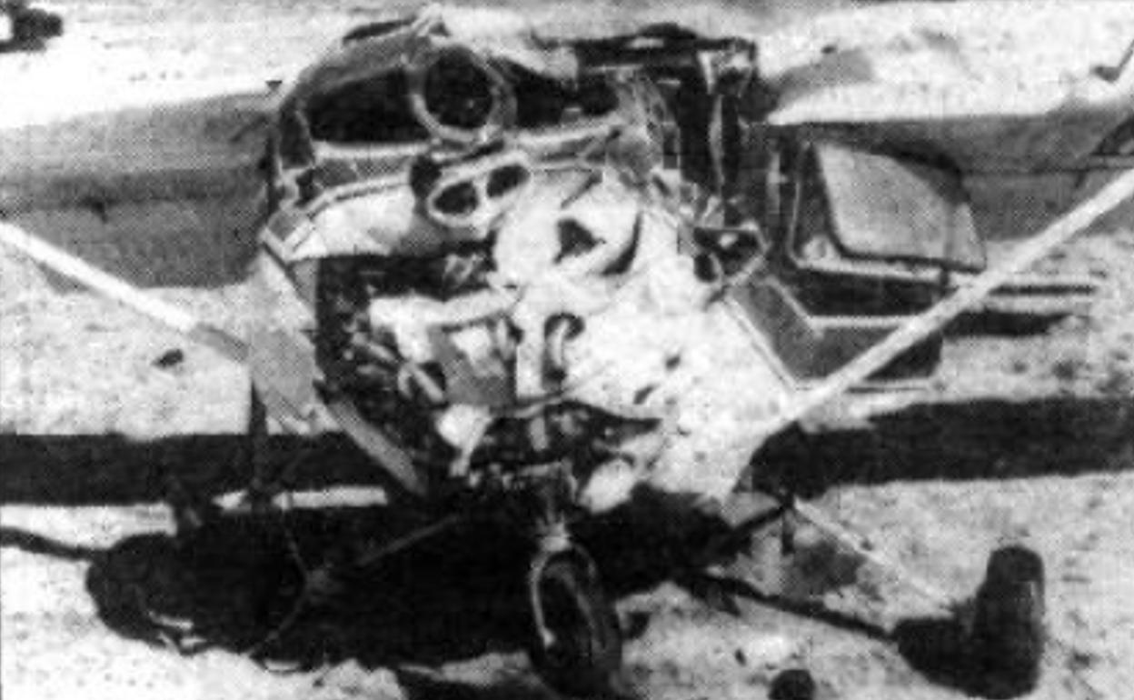 Imagen del accidente publicada por El Norte de Castilla el 14 de septiembre de 1983.