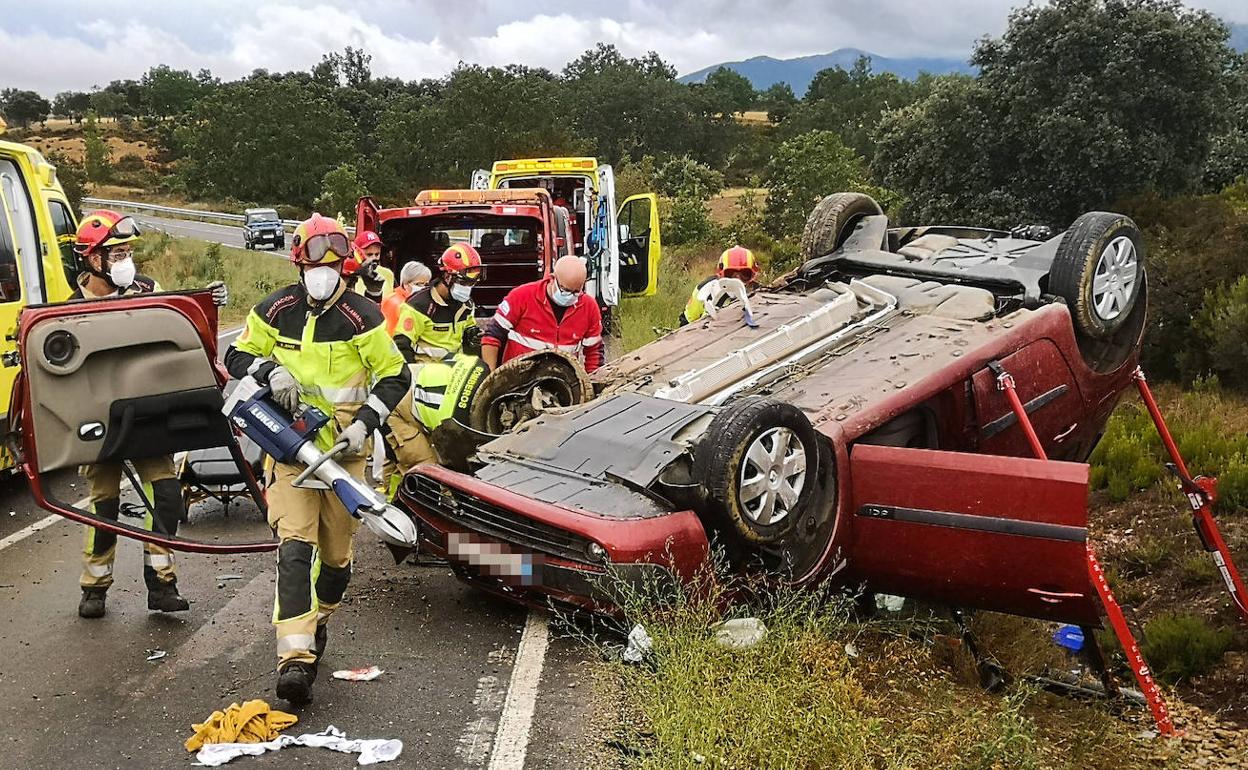 Los Bomberos tuvieron que excarcelar a los ocupantes ya que habían quedado atrapados. 