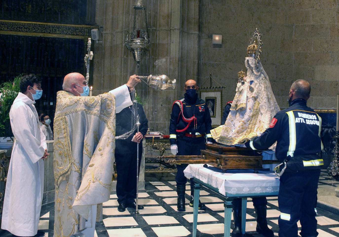Fotos: Recibimiento a la Virgen de la Fuencisla