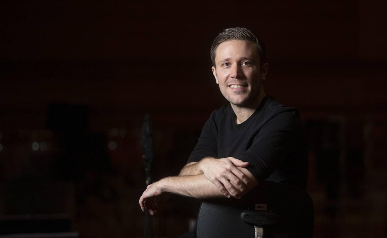 Roberto González-Monjas, en el auditorio Miguel Delibes. 