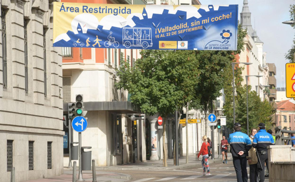 Celebración de 'Valladolid sin mi coche' en 2019.