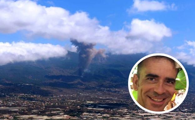 Erupción en la isla de La Palma, en Cumbre Vieja, este domingo. 