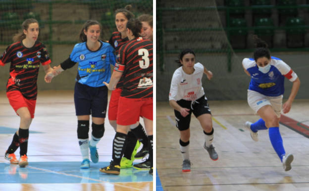 Imágenes de los equipos femeninos del Segosala y el Unami durante la pasada temporada.