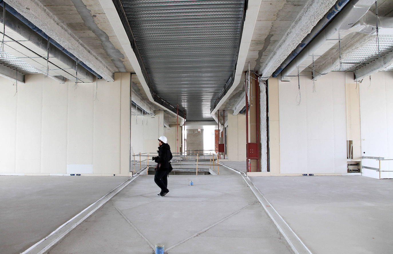 Obras en el interior del edificio.