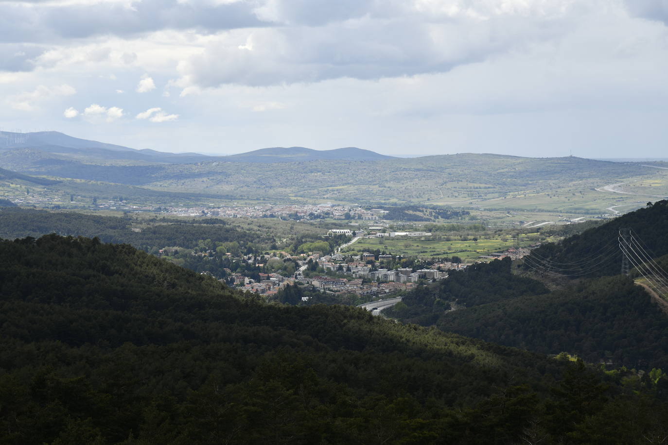 Vista de la provincia de Segovia desde la sierra de Guadarrama.