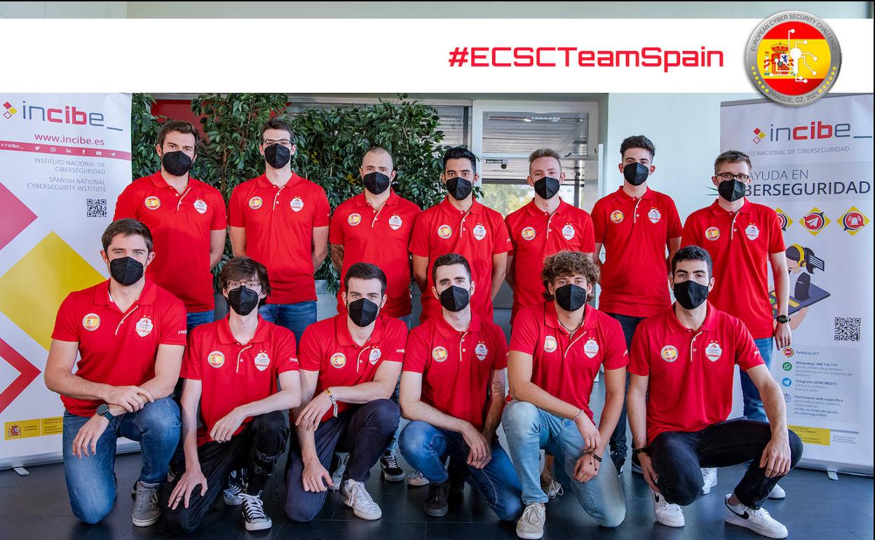 Equipo español participante en la competición europea de ciberseguridad. 