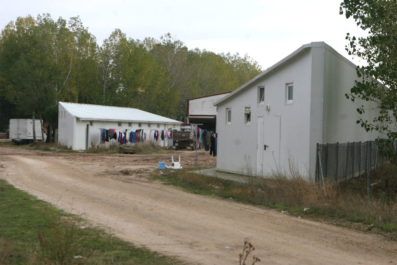 Casa para trabajadores de la recogida de la fresa en Mozoncillo en una fotografía de archivo.