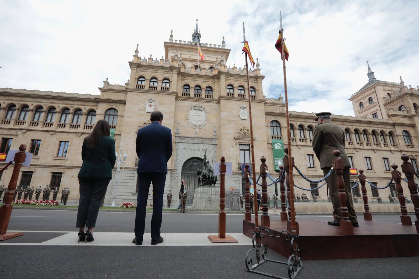 Acto del centenario de la gesta del regimiento Alcántara, en la Academia de Caballería.