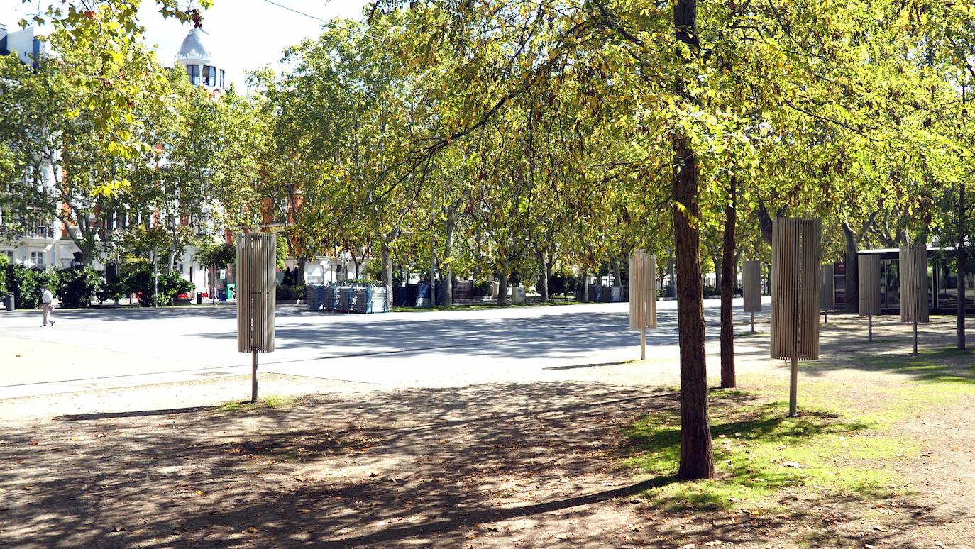 Detalles de una de las zonas del Campo Grande de Valladolid