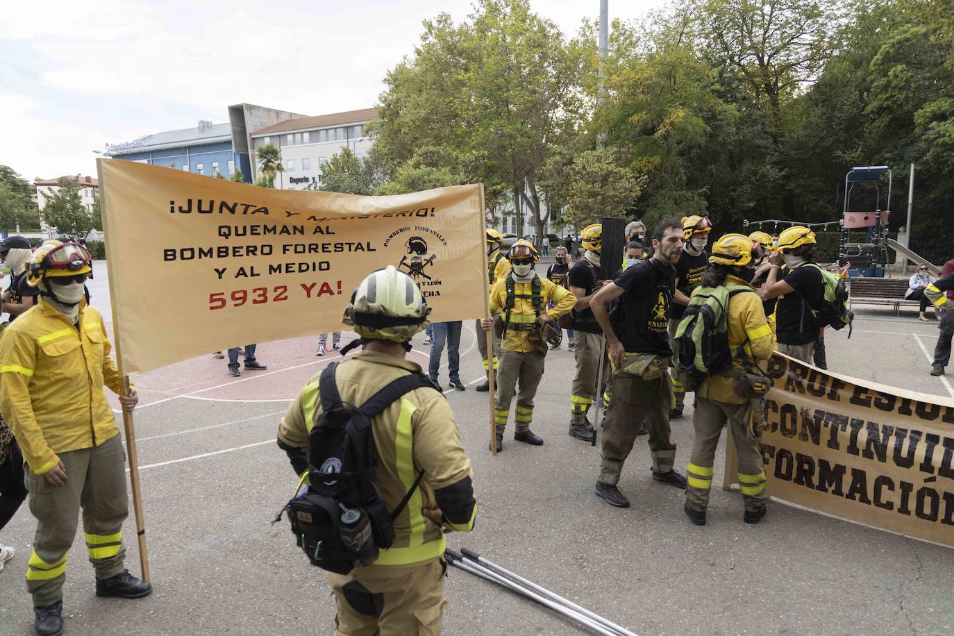 Fotos: Aspecto de la manifestación que arrancó bajo la estatua de Colón