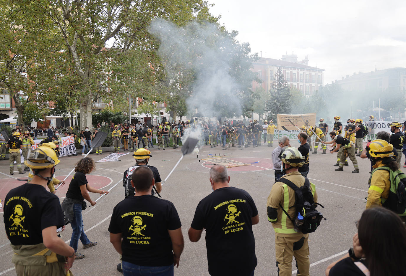 Fotos: Aspecto de la manifestación que arrancó bajo la estatua de Colón