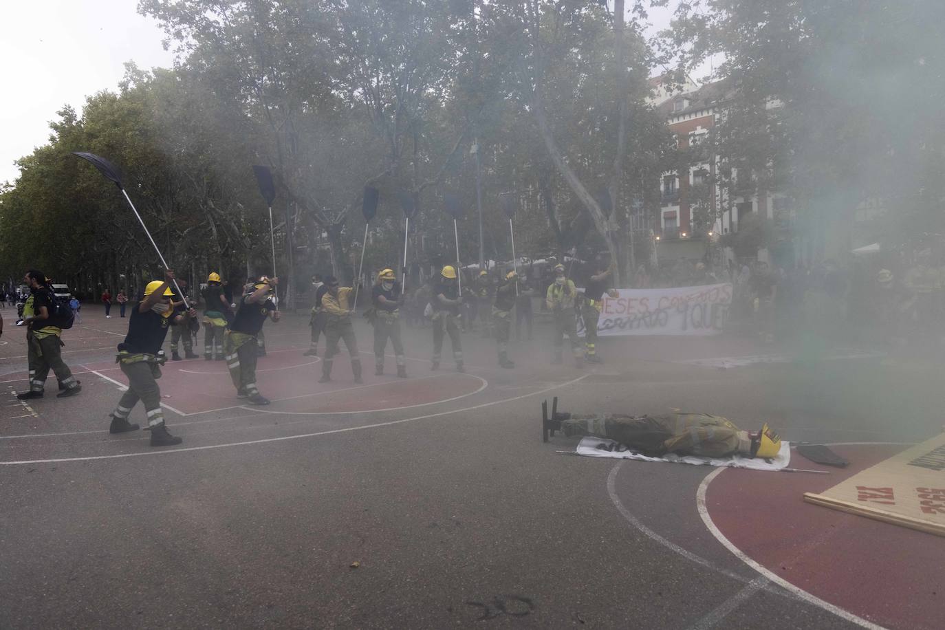 Fotos: Aspecto de la manifestación que arrancó bajo la estatua de Colón