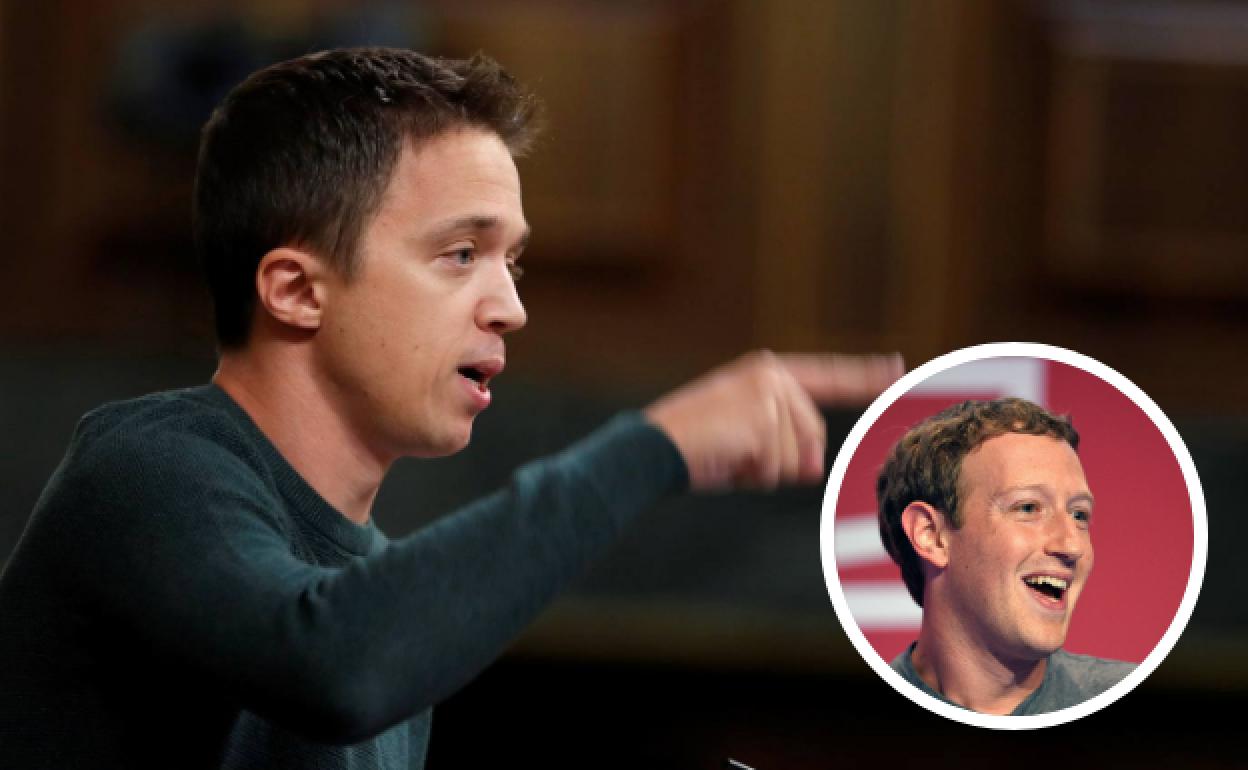 Iñigo Errejón y Mark Zuckerberg, dueño de Whatsapp, Instagram y Facebook.