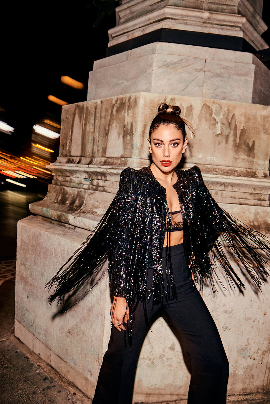 Blanca Suárez, imagen de Etam, en el desfile de la firma de lencería en París.