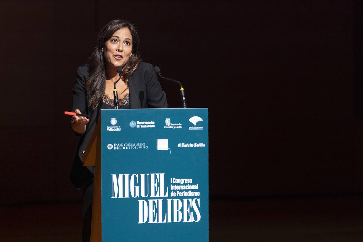 Mara Torres, durante la presentación. 