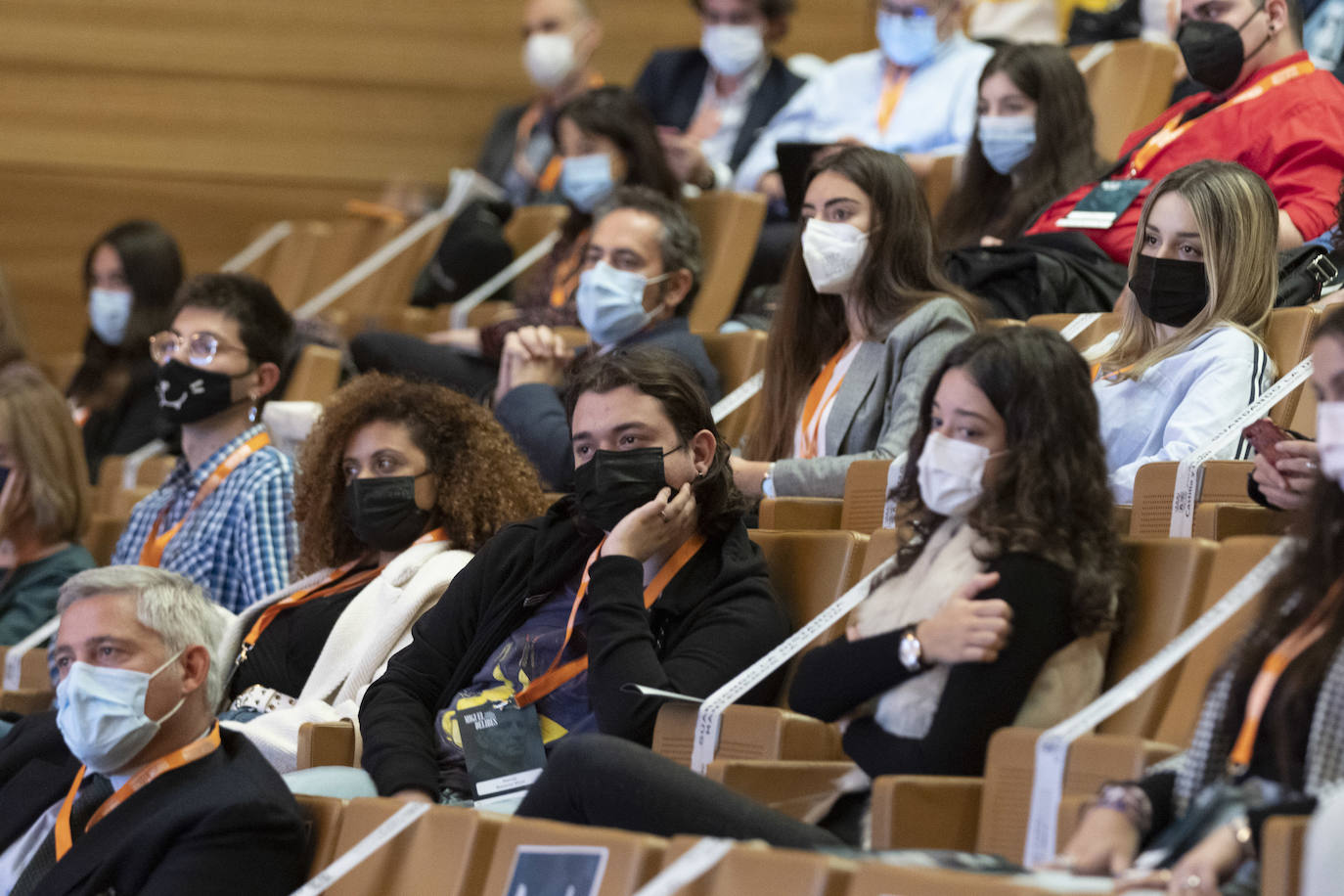 El público asistente al congreso, muchos de ellos estudiantes de Periodismo. 