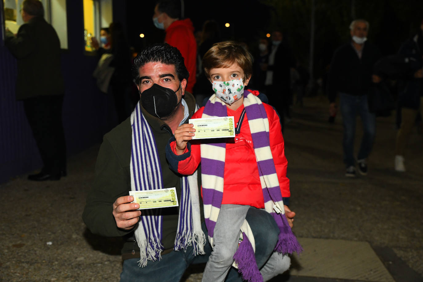 Aficionados vallisoletanos en el Zorrilla durante el encuentro contra el Málaga. 