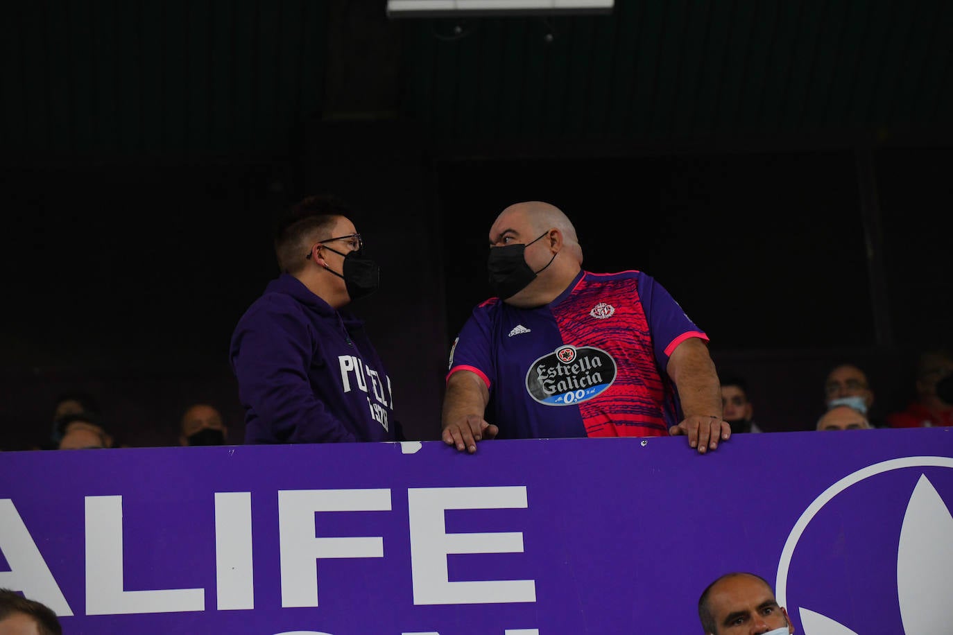 Aficionados vallisoletanos en el Zorrilla durante el encuentro contra el Málaga. 