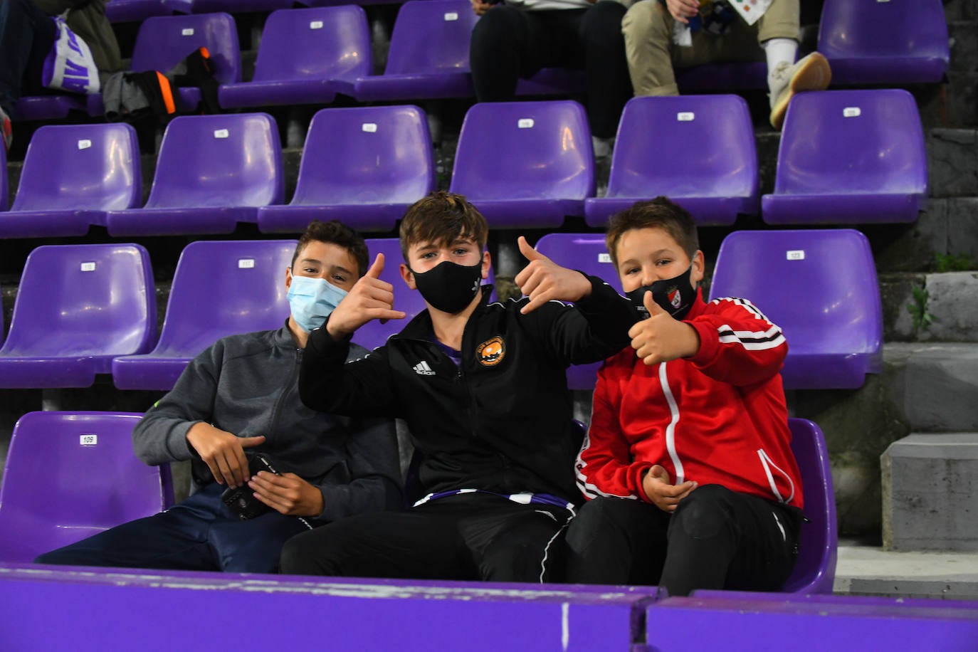 Aficionados vallisoletanos en el Zorrilla durante el encuentro contra el Málaga. 