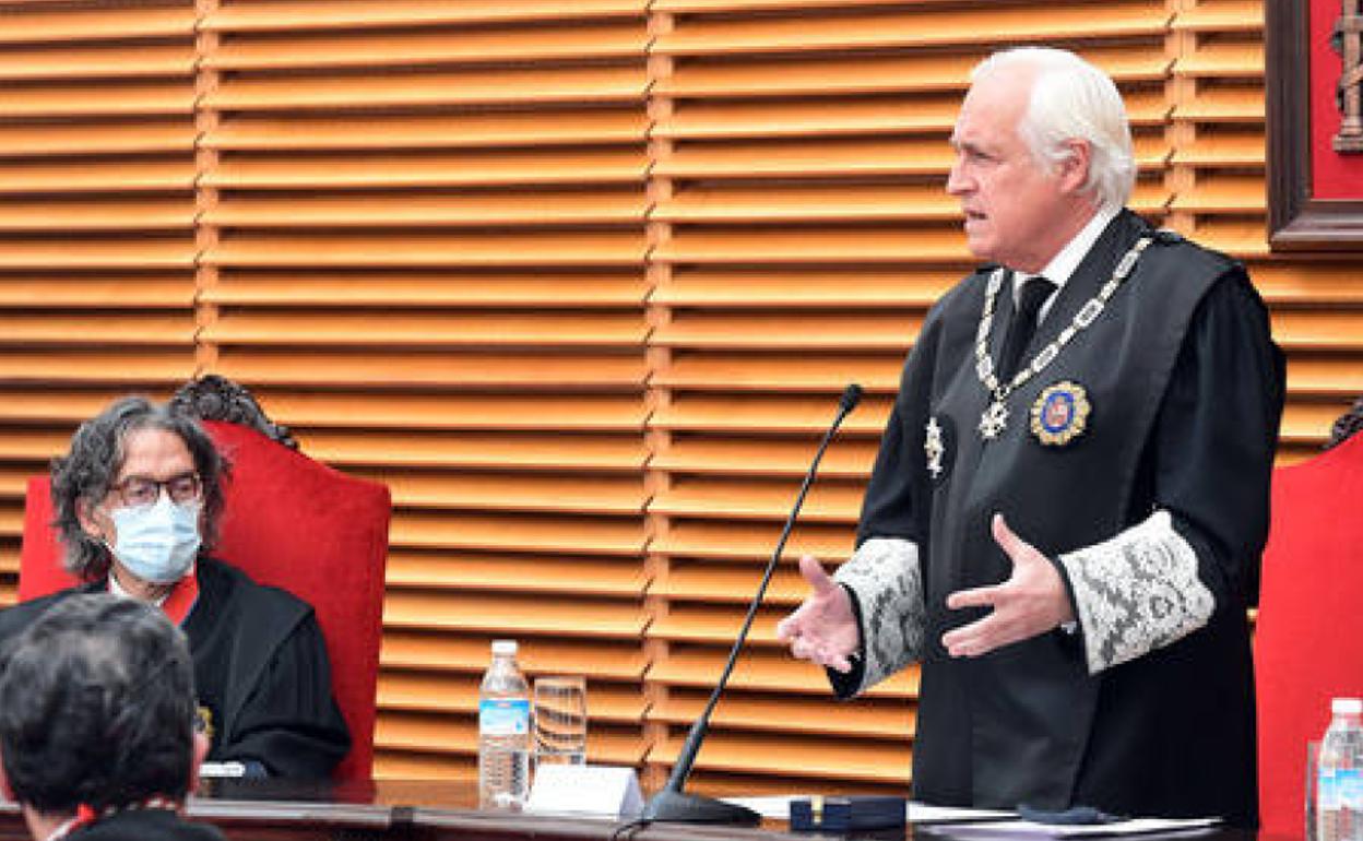 José Luis Concepción, en la apertura del año judicial. 