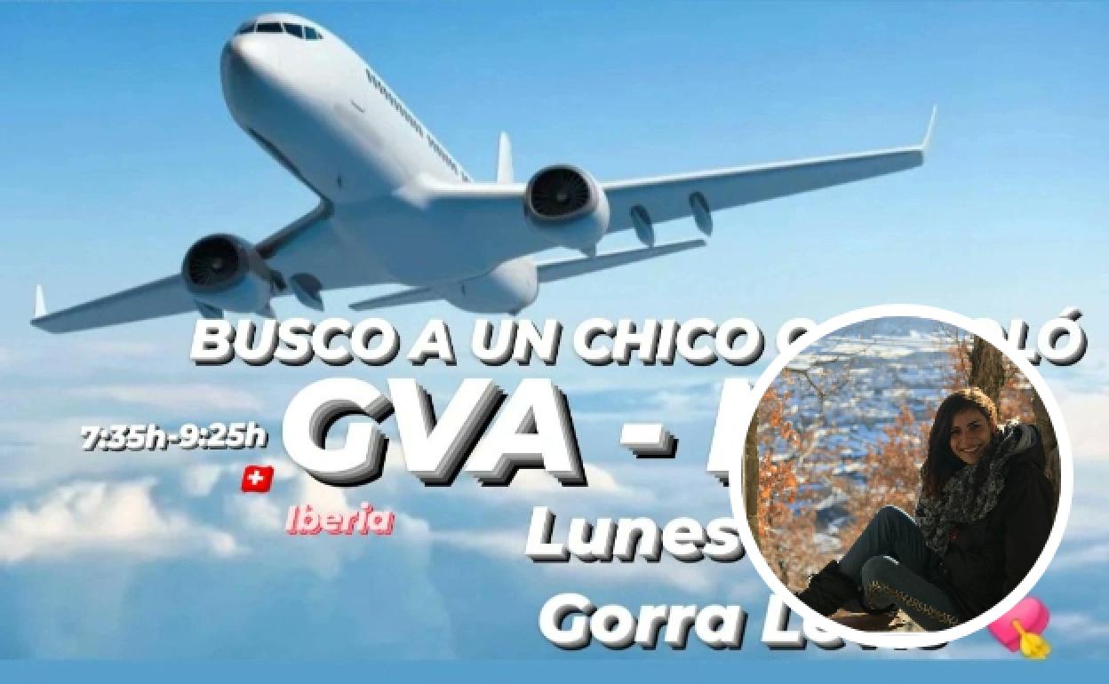 Pide ayuda para localizar a un burgalés con el que tuvo un flechazo en un avión