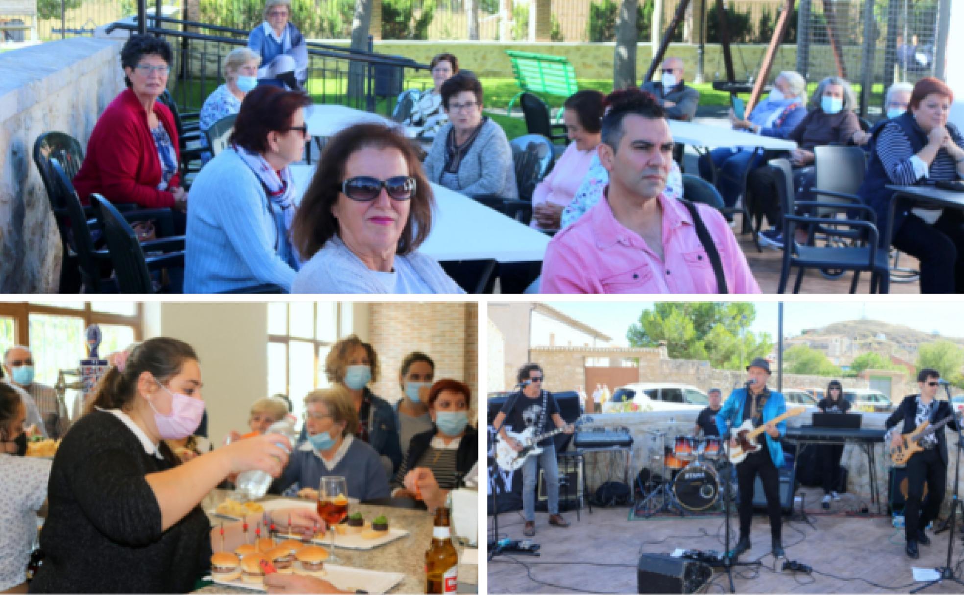Imauguración del nuevo bar de Herrera de Valdecañas esta mañana.