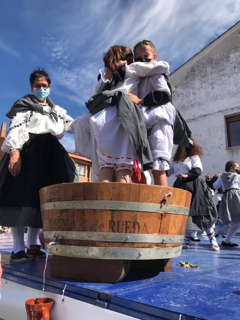 Fiesta de la vendimia, en Rueda. 