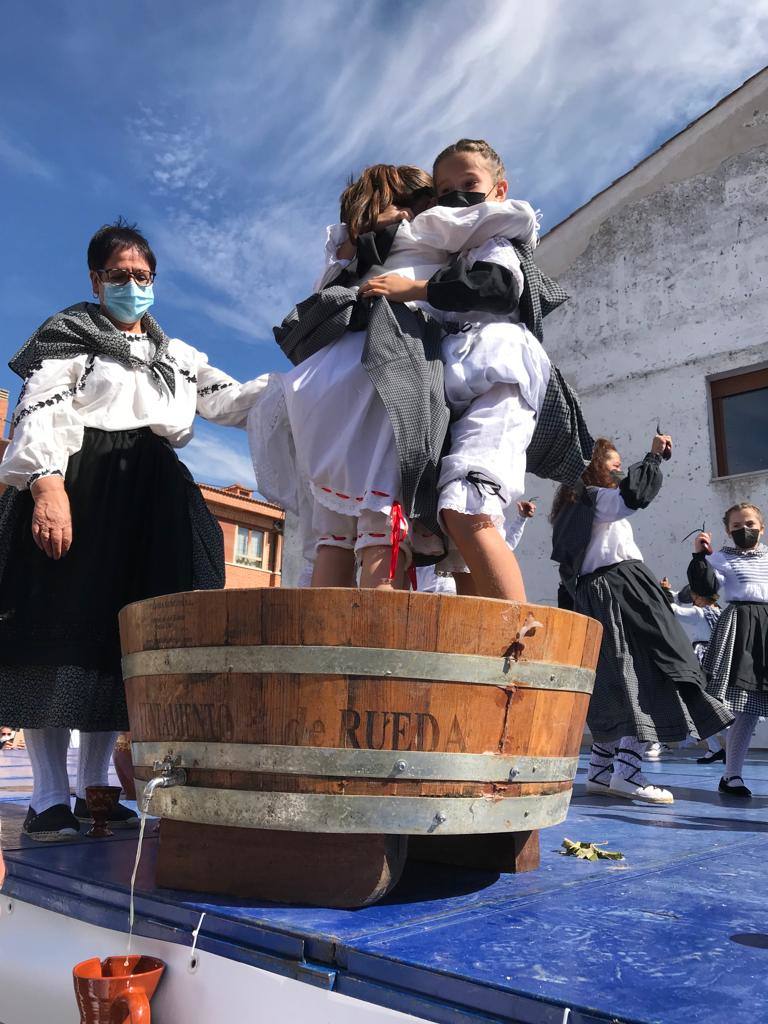 Fiesta de la vendimia, en Rueda. 
