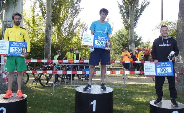 Imagen principal - Victorias de Dani Sanz y Verónica Sánchez en la VI Carrera Salamanca Ciudad Universitaria