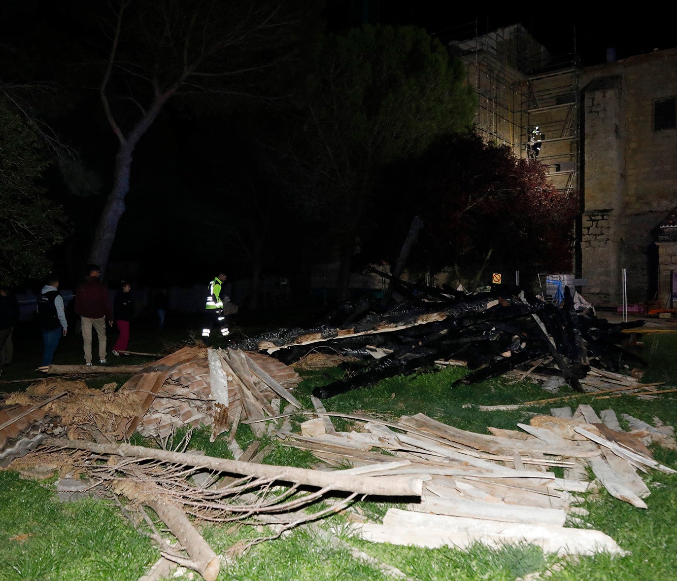 Incendio en el monasterio de Alconada.