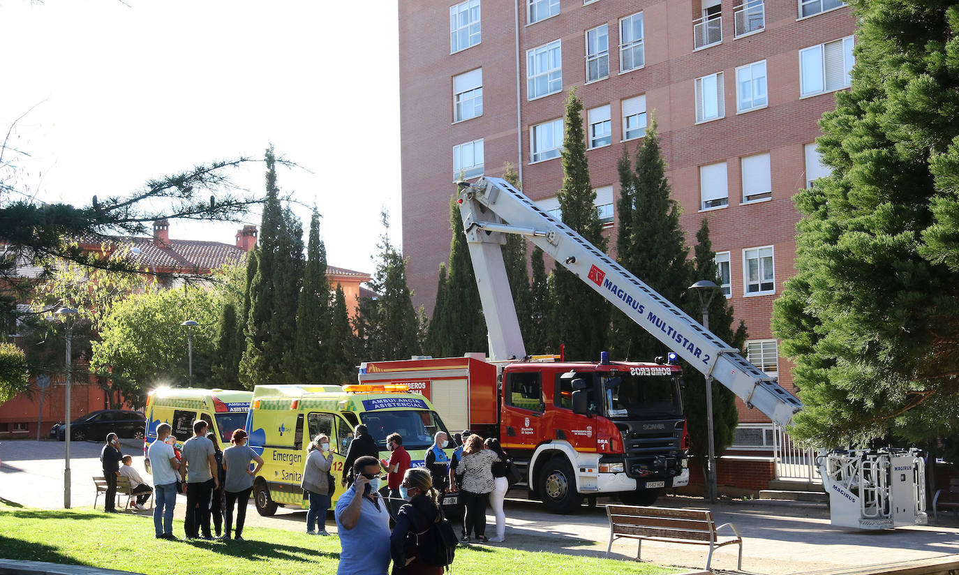 Incendio en una vivienda del barrio de la Albuera 