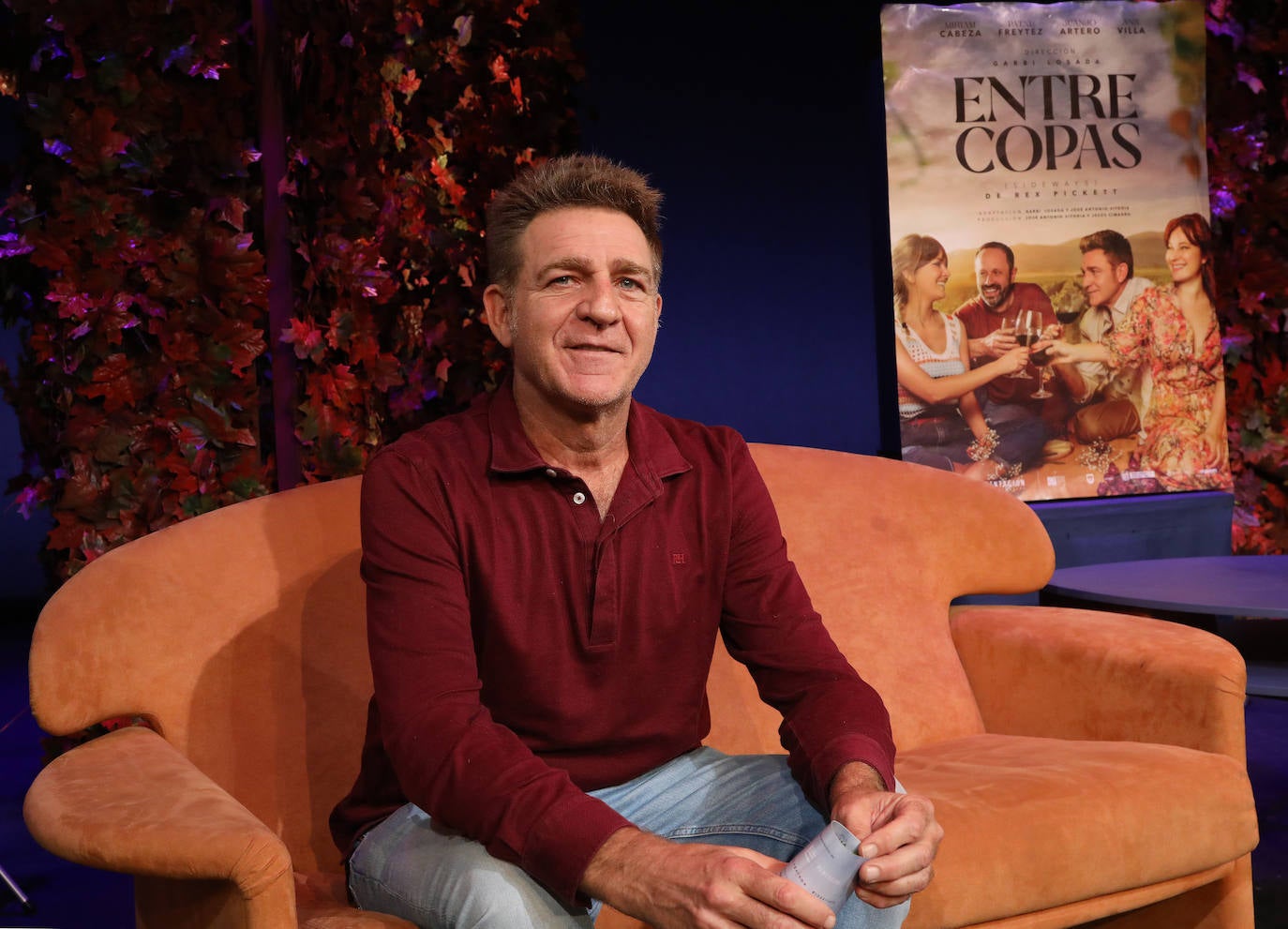 El actor Juanjo Artero, ayer en el Principal de Palencia.