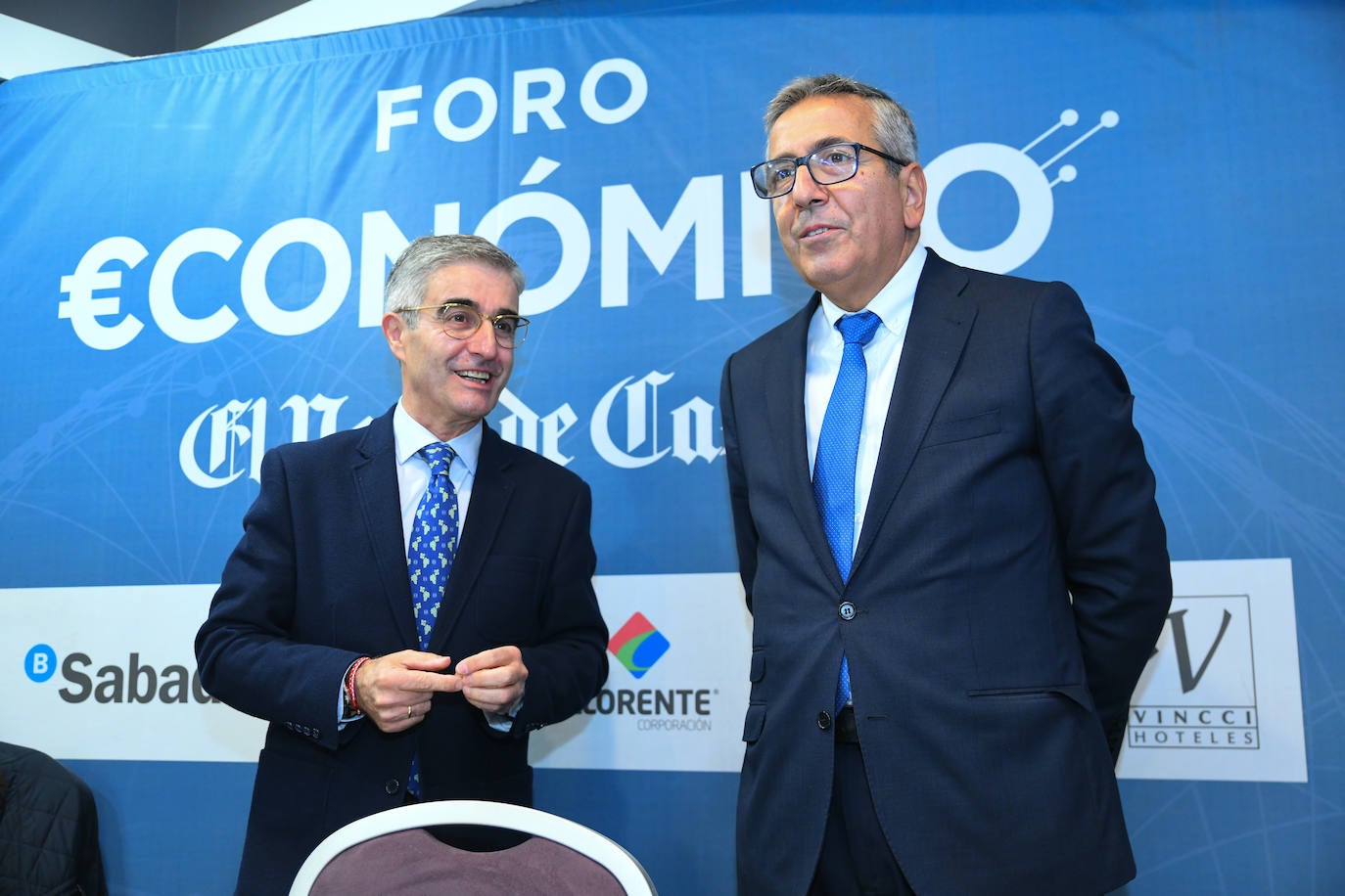 José Ignacio Foces y José Carlos García de Quevedo, durante su intervención en el foro.