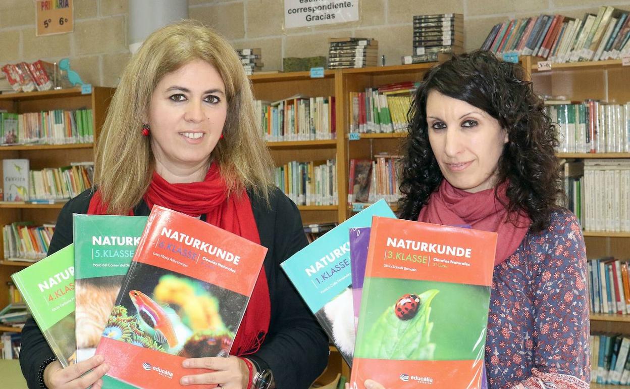 Laura Arias (izda), directora del colegio Cardenal Mendoza y autora junto a Silvia Saballs, de libros de texto en alemán. 