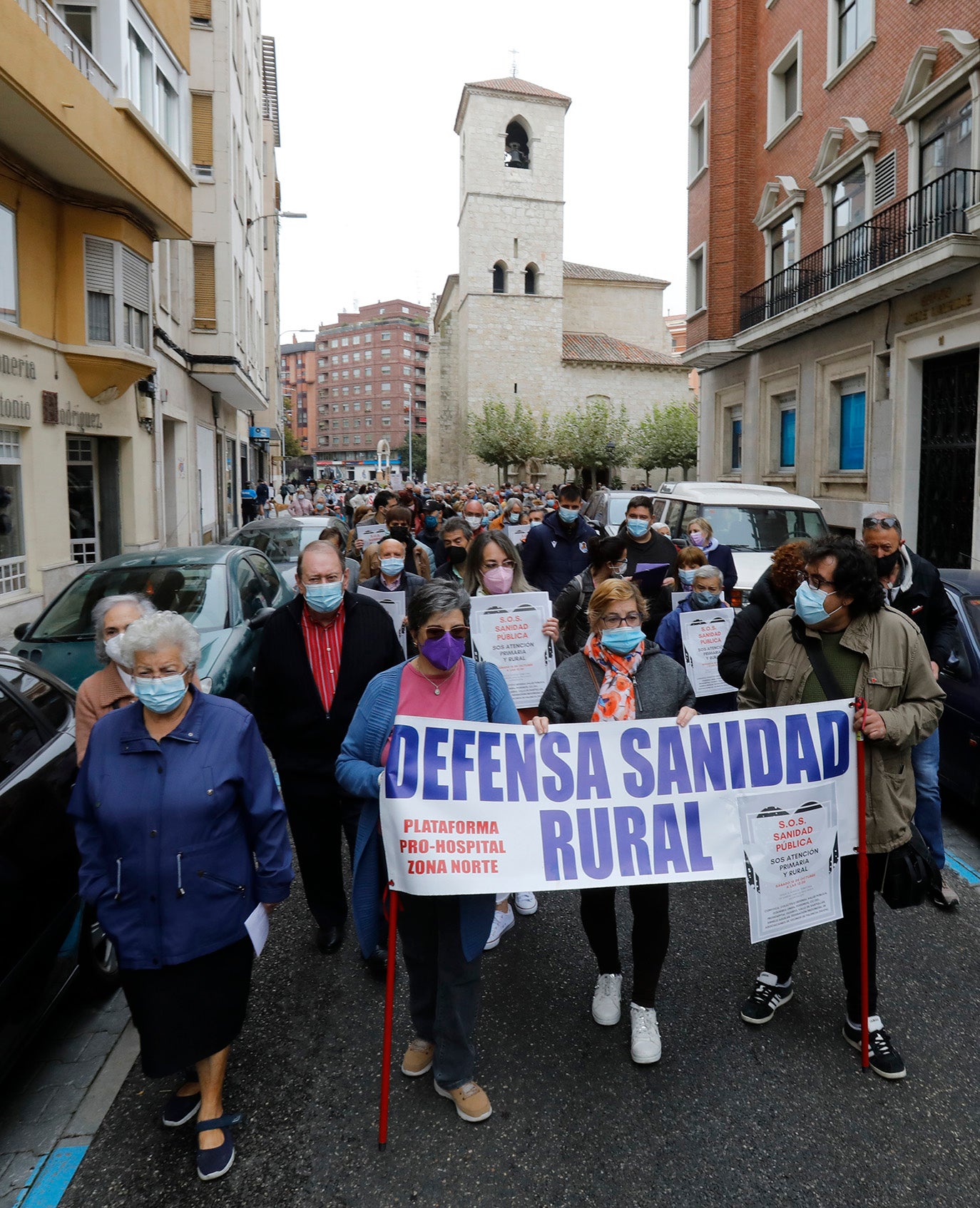 Manifestación en Palencia por la sanidad en el medio rural.