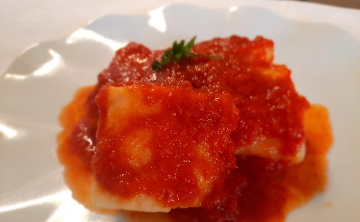 Bacalao con tomate