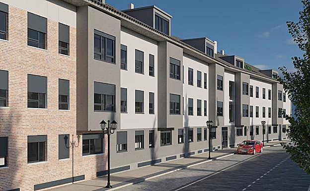 Fachada Edificio Orio. Santovenia de Pisuerga