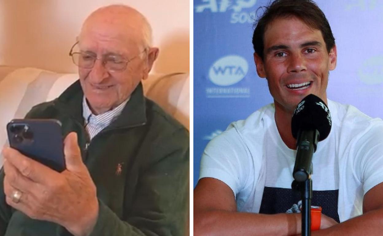 'O Parrallo' recibe la felicitación de Rafa Nadal. 