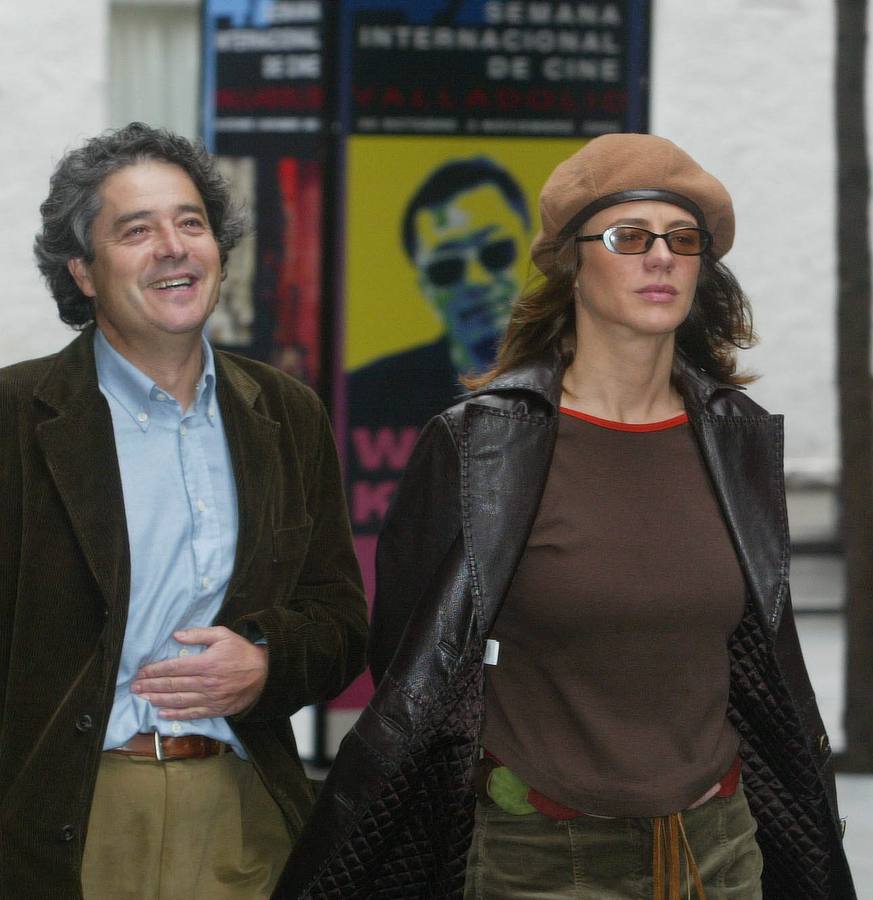 2002. Con el actor Carlos Iglesias en la presentación de la película 'El caballero Don Quijote'.