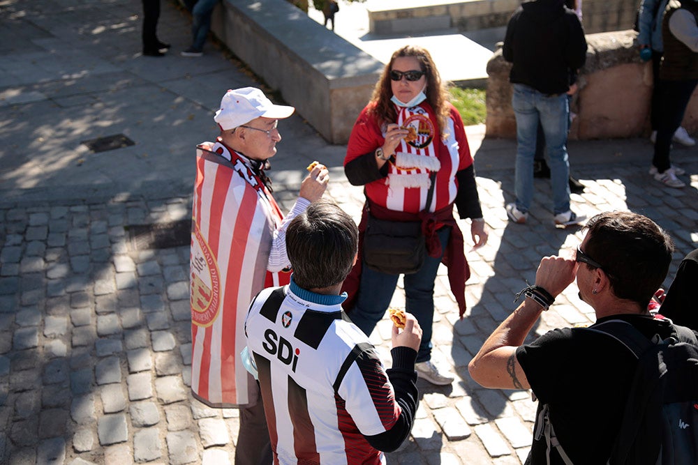 Ruta turística y gastronómica entre las aficiones de Unionistas y SD Logroñés para abrir la fiesta del fútbol popular