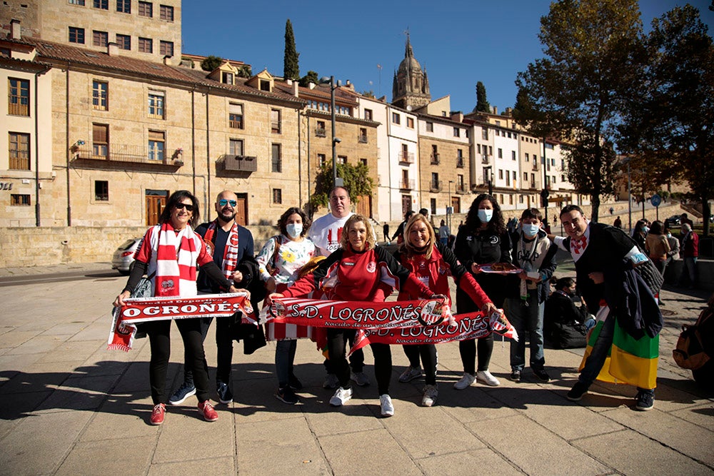 Ruta turística y gastronómica entre las aficiones de Unionistas y SD Logroñés para abrir la fiesta del fútbol popular