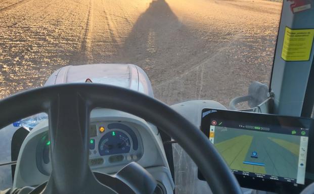 Imagen desde el tractor de Felipe Codesal. 