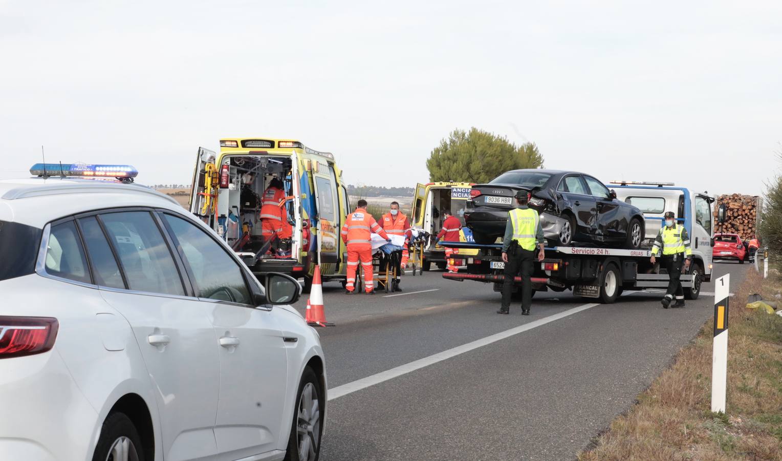 Fotos: Accidente mortal en la A-62 entre Tordesillas y Geria