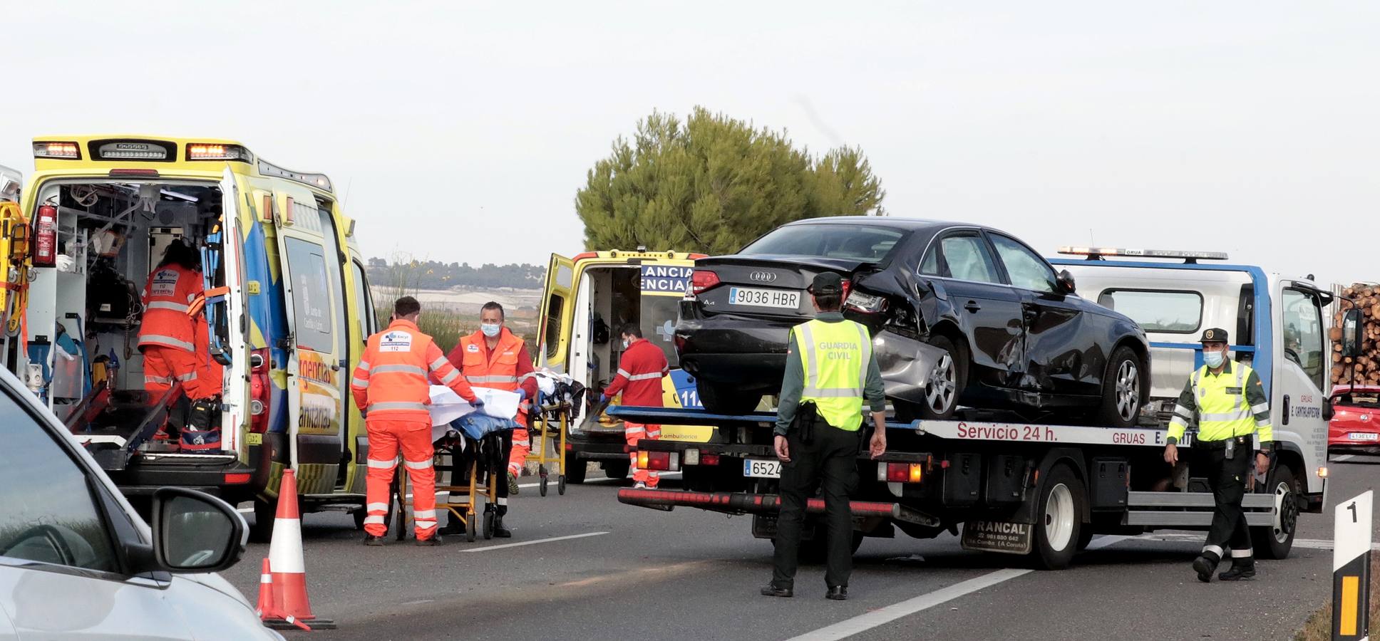 Fotos: Accidente mortal en la A-62 entre Tordesillas y Geria