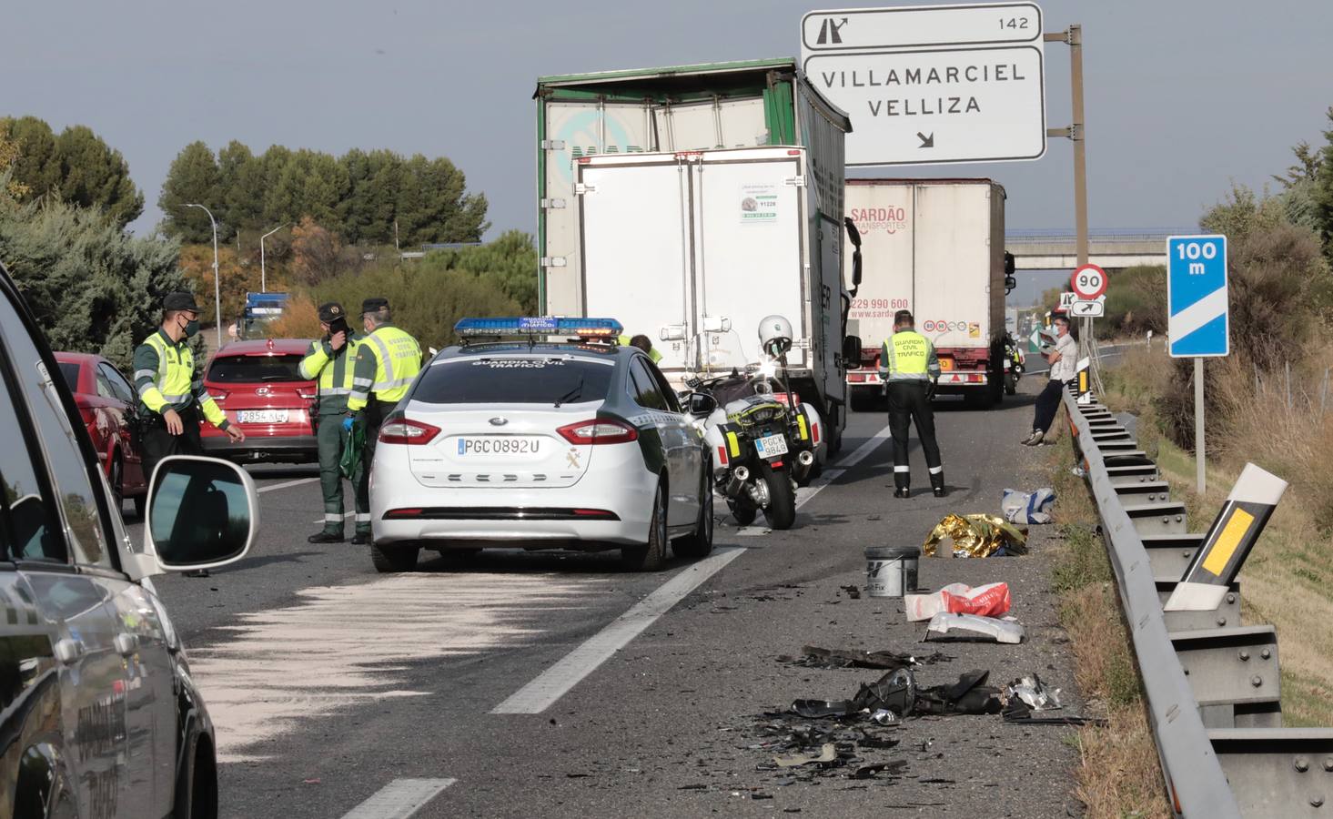 Fotos: Accidente mortal en la A-62 entre Tordesillas y Geria