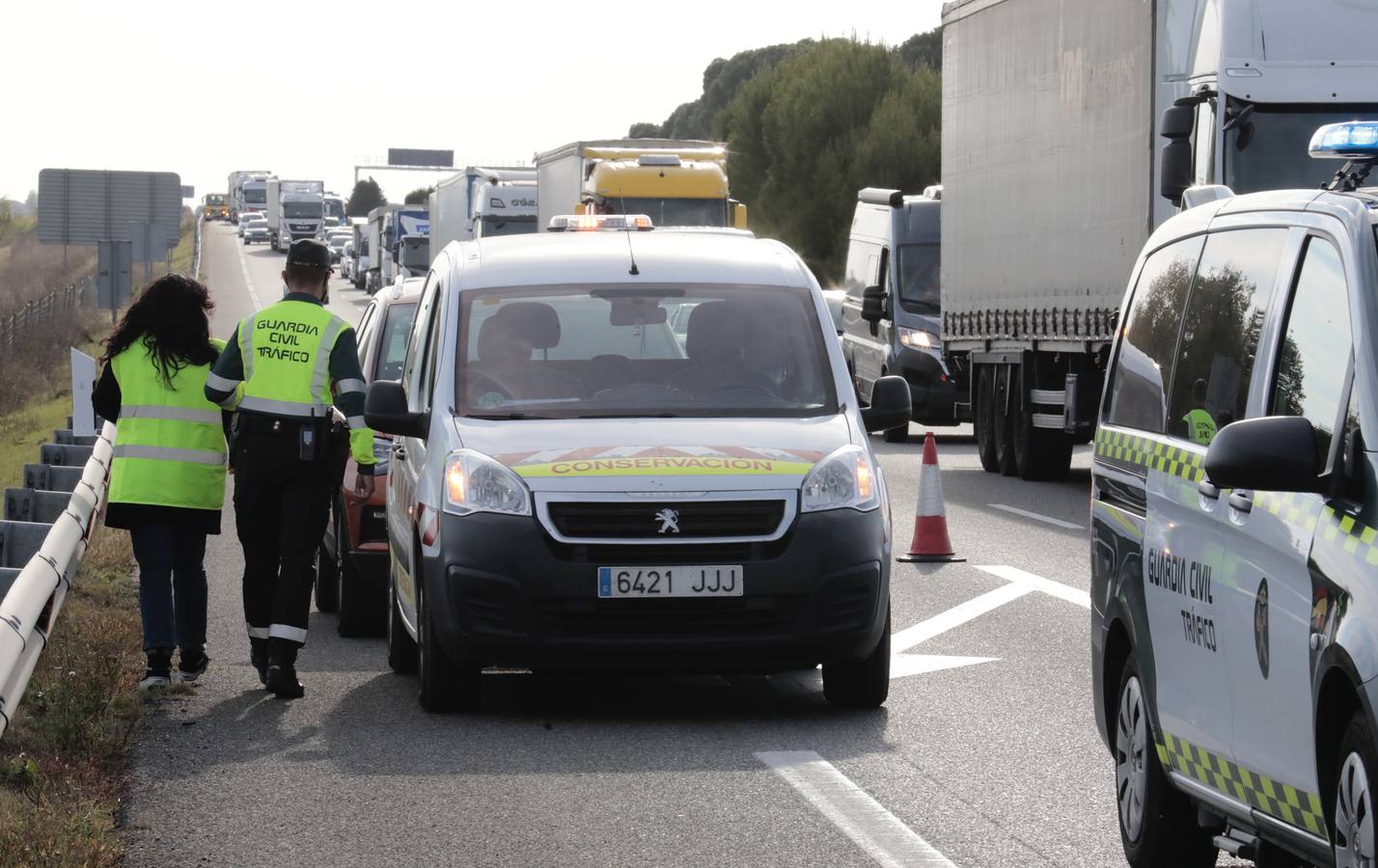 Fotos: Accidente mortal en la A-62 entre Tordesillas y Geria