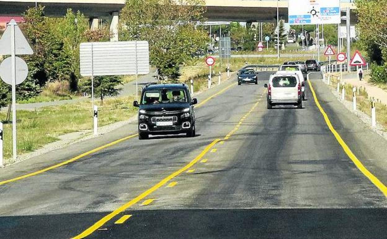 Carretera de La Granja, ya en obras. 