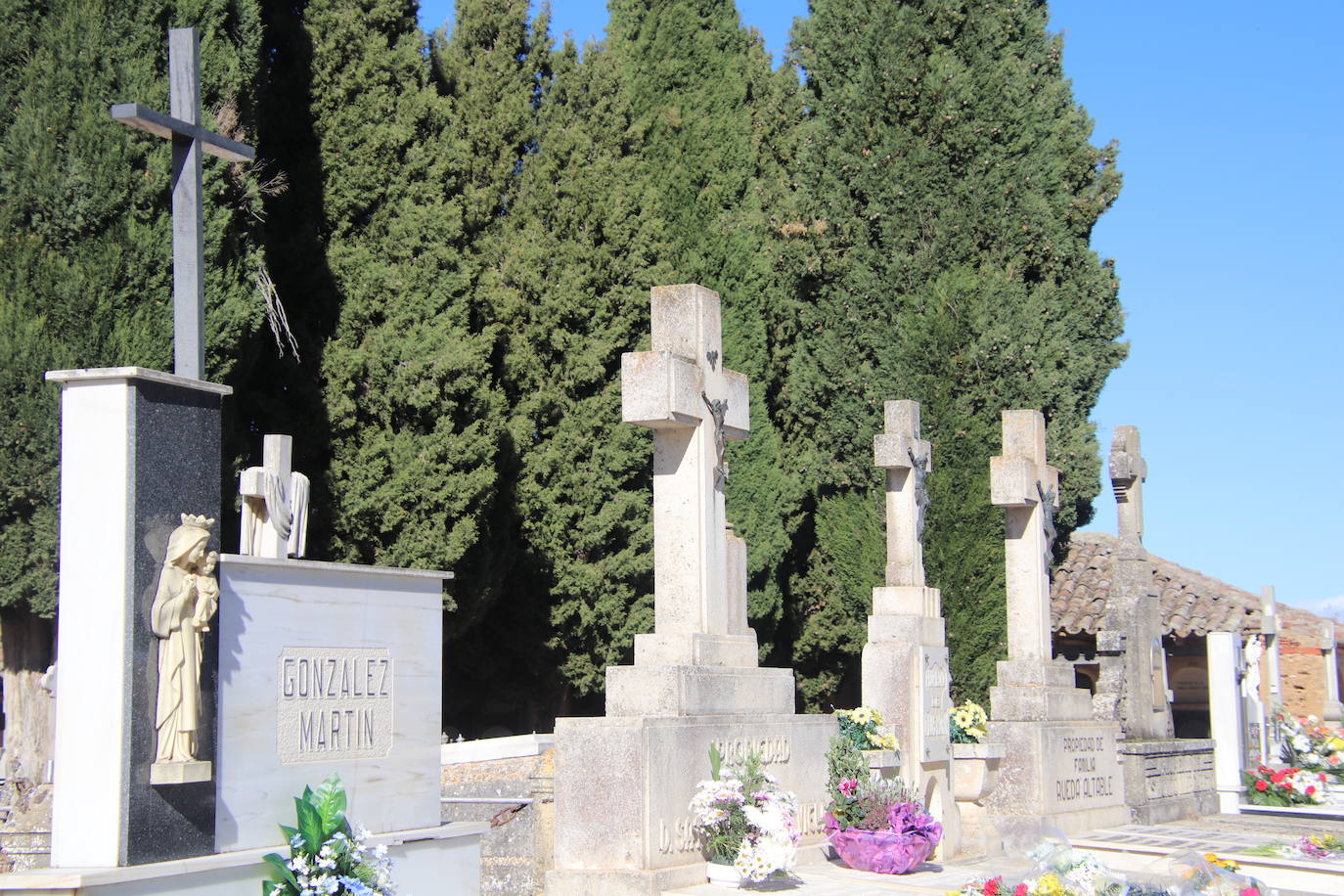 Fotos: El cardenal Carlos Amigo ofrece un responso en el cementerio de Medina de Rioseco