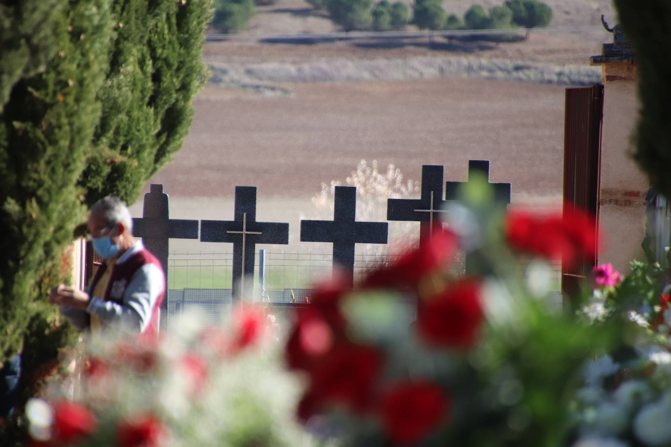 Fotos: El cardenal Carlos Amigo ofrece un responso en el cementerio de Medina de Rioseco