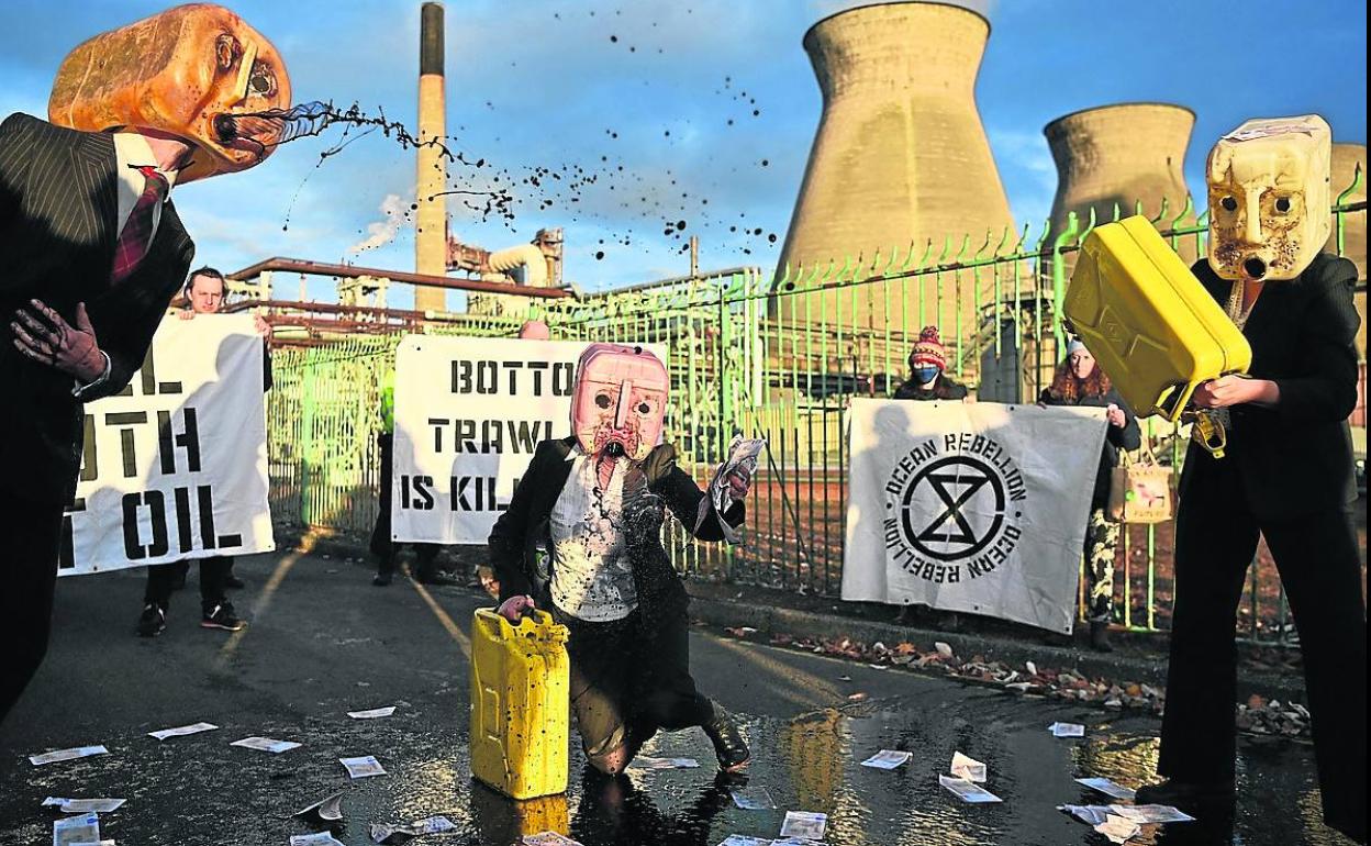 Protesta contra el cambio climático.